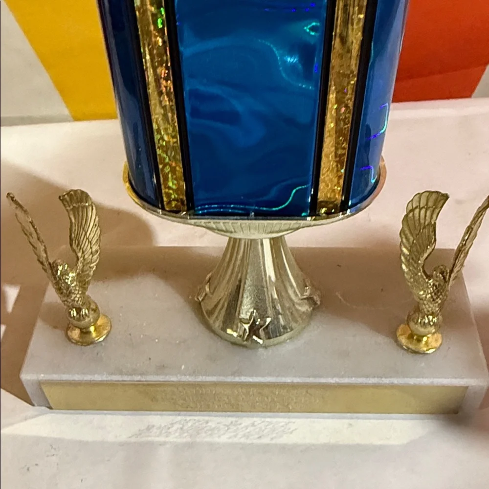 Blue and Gold car Trophies-assorted